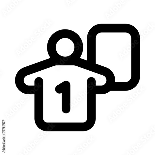 Football Player with Red, Yellow Card illustration highlighting referee decisions, game action, and sports energy in a modern creative style