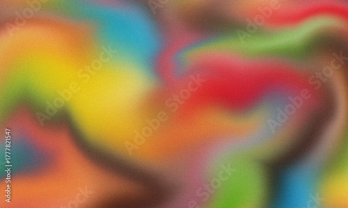 Vibrant and dynamic abstract background featuring a blend of warm and cool colors with a grainy texture, creating a sense of movement and energy in design