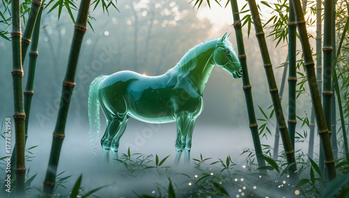 AI-generated image of the Chinese New Year 2026 of the horse