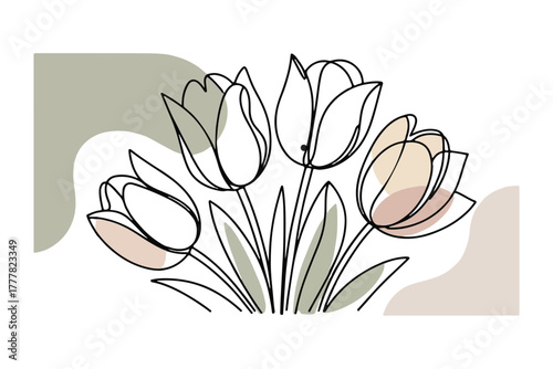 Floral Delight in Minimalist Line Art