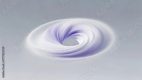 Abstract Pale Purple Swirl Design on Light Gray Background