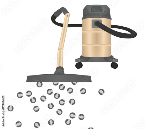 Vacuum cleaner vacuums likes. vector	