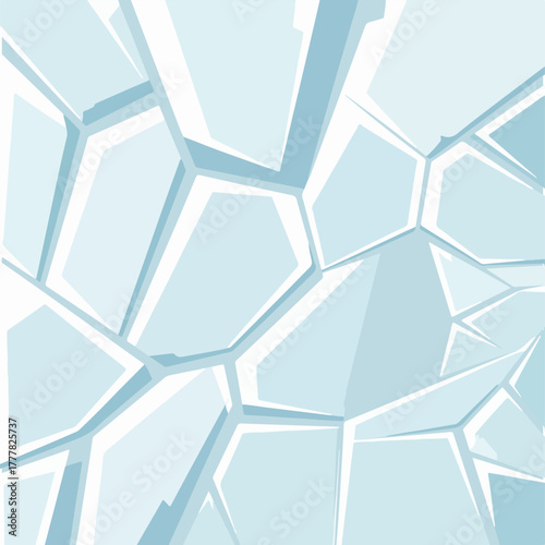 Glacial cracked ice texture landscape background illustration