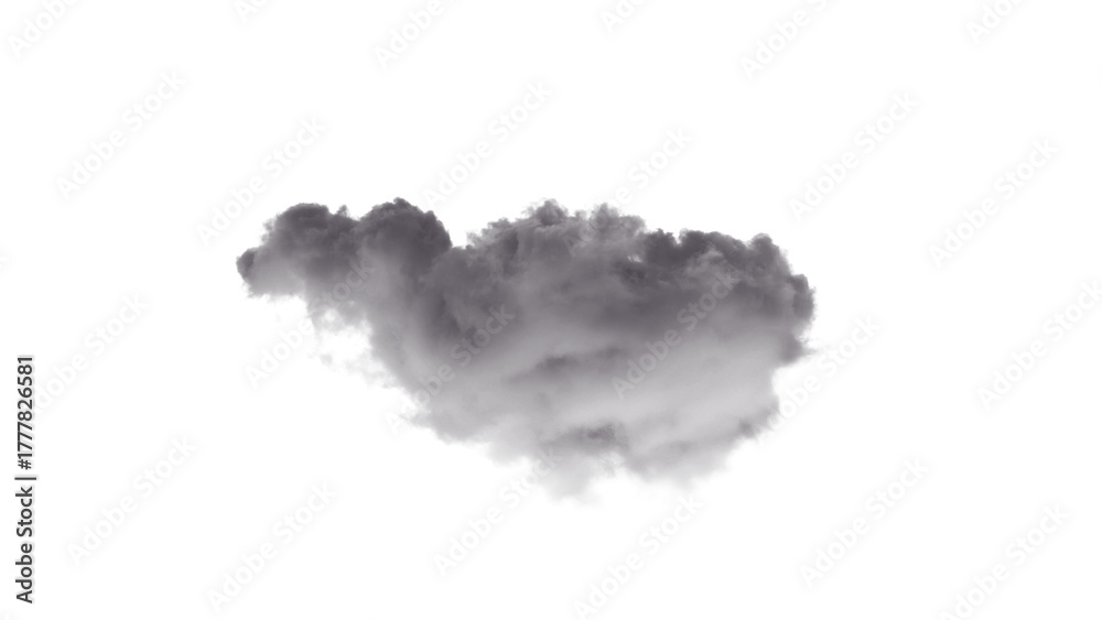 Obraz premium Muted violet-gray abstract cloud shape