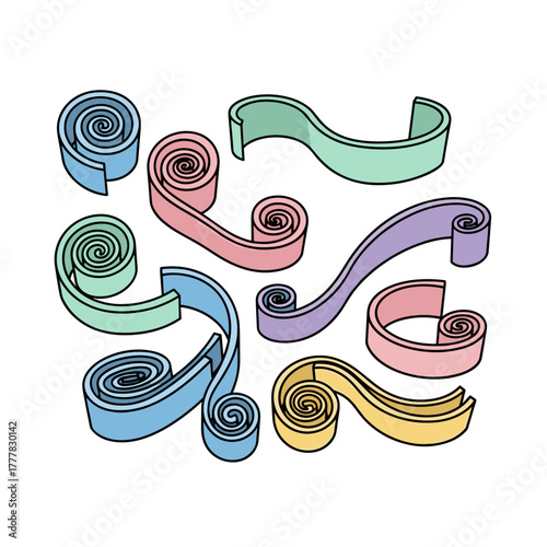 Paper quilling strips