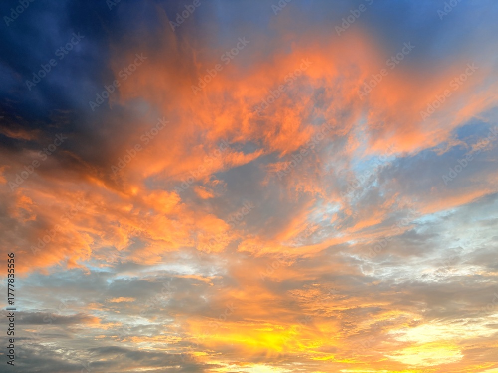 Fototapeta premium red sunset sky