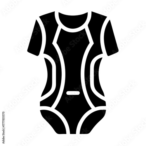 Black bodysuit icon icon