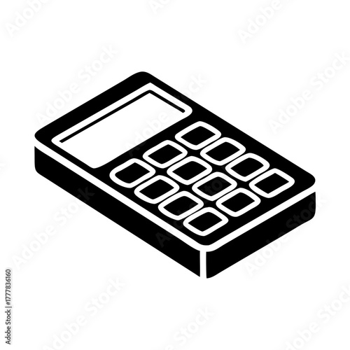 Isometric calculator icon icon