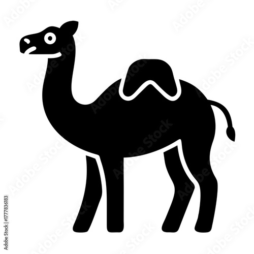 Black camel icon icon