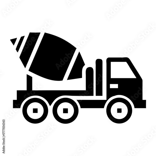 Concrete mixer truck icon icon