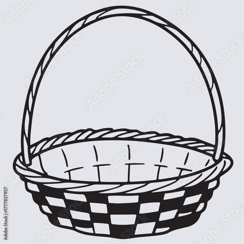 empty basket vector illustration