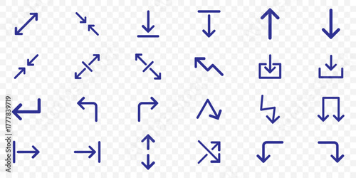 Arrows big black set icons, arrow icon, modern simple arrows, arrow vector collection . Different cursor arrow direction symbols .