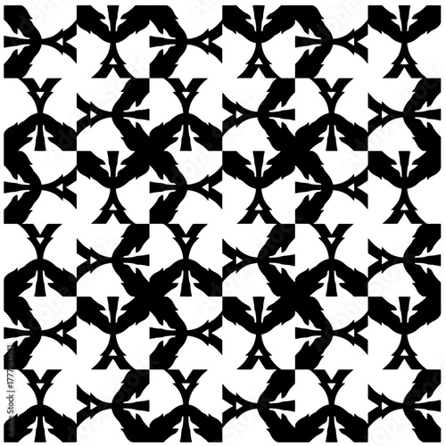 Black pattern.Seamless texture. Vector graphics for design, prints, decoration, cover, textile, digital wallpaper, web background, wrapping paper, clothing, fabric, packaging, cards.