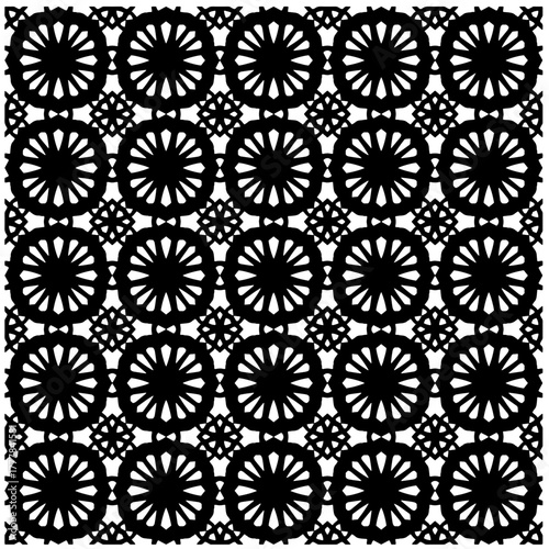 Black pattern.Seamless texture. Vector graphics for design, prints, decoration, cover, textile, digital wallpaper, web background, wrapping paper, clothing, fabric, packaging, cards.