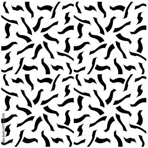 Black pattern.Seamless texture. Vector graphics for design, prints, decoration, cover, textile, digital wallpaper, web background, wrapping paper, clothing, fabric, packaging, cards.