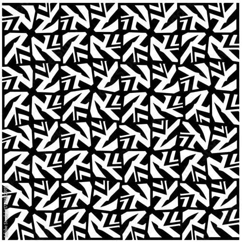 Black pattern.Seamless texture. Vector graphics for design, prints, decoration, cover, textile, digital wallpaper, web background, wrapping paper, clothing, fabric, packaging, cards.