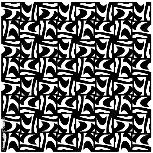 Black pattern.Seamless texture. Vector graphics for design, prints, decoration, cover, textile, digital wallpaper, web background, wrapping paper, clothing, fabric, packaging, cards.