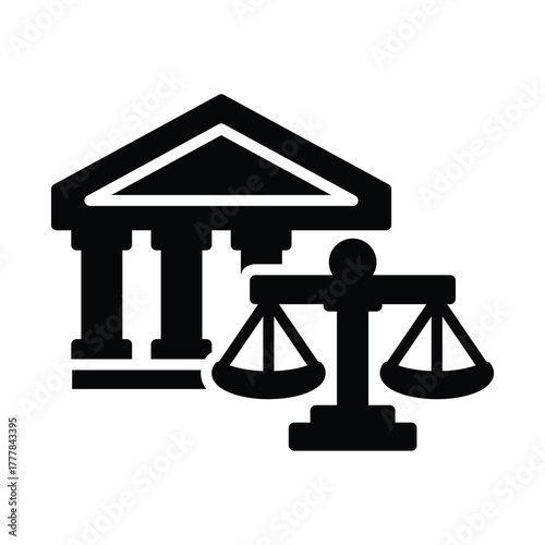 court building solid icon vector design good for web or mobile app