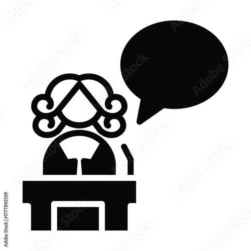 judge decision solid icon vector design good for web or mobile app