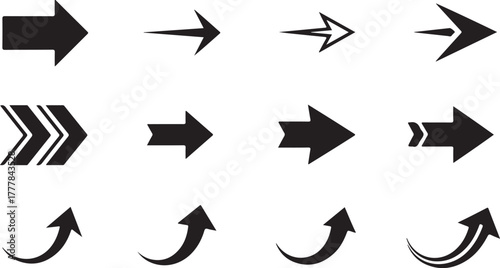 Arrows set. Arrow icon collection. Set different arrows or web design.Arrow. Cursor. Modern simple arrows. Vector illustration eps 10