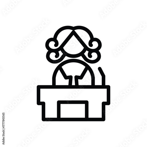 prosecutor outline icon vector design good for web or mobile app