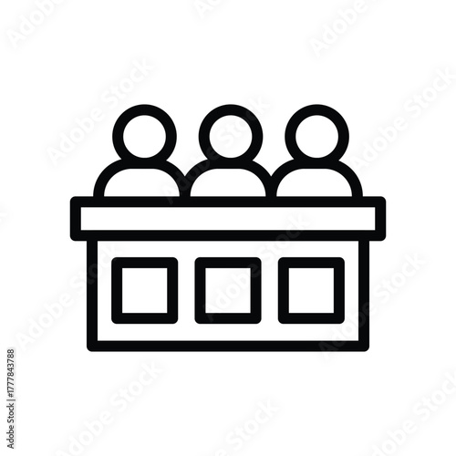 witness outline icon vector design good for web or mobile app