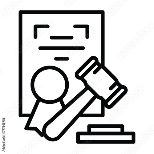 Legal document outline icon vector design good for web or mobile app