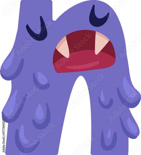 Cute monster alphabet for baby design with funny cartoon letters