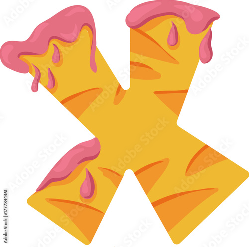 Cute monster alphabet for baby design with funny cartoon letters