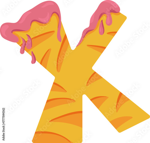 Cute monster alphabet for baby design with funny cartoon letters