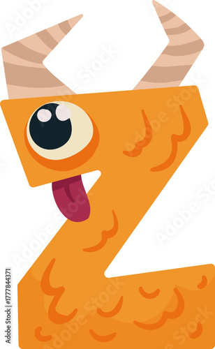 Cute monster alphabet for baby design with funny cartoon letters