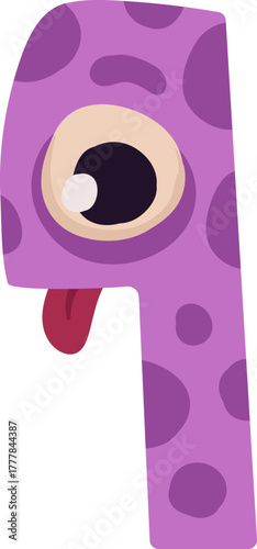 Cute monster alphabet for baby design with funny cartoon letters