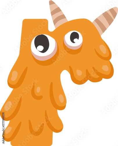 Cute monster alphabet for baby design with funny cartoon letters