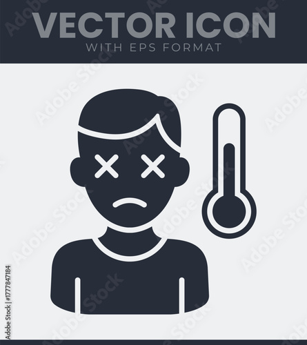 Stylized vector icon of a human foot with circular markings, representing a skin condition or disease like measles or eczema.