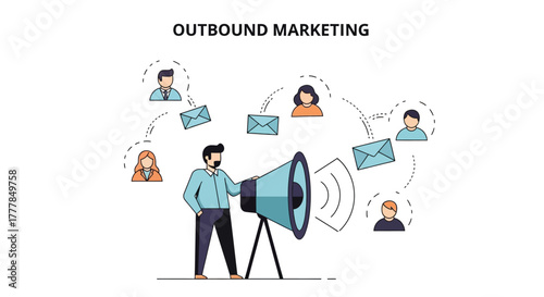Effective outbound marketing strategy through a megaphone and email delivery