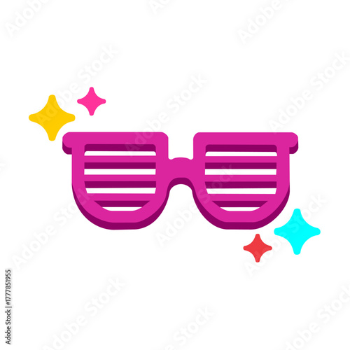 Vector Graphic Design Elements: Shutter Shades and Sparkles Glasses