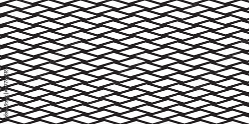 Black metal mesh seamless pattern vector illustration. Metal grid pattern. Silhouette Steel wire Chain link Fence Pattern.