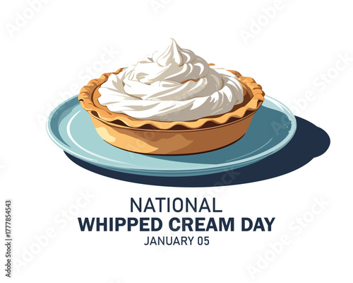vector graphic of national whipped cream day good for national whipped cream day celebration. flat design. flyer design. flat illustration.