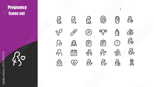 Pregnancy Icons set