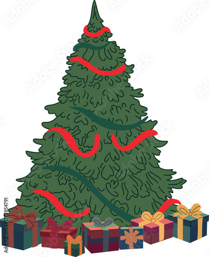 Christmas Tree with Gifts