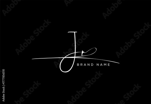 JR letter beauty cursive handwriting logo. vector logo| abstract logo| minimalist logo| brand identity| calligraphy design.