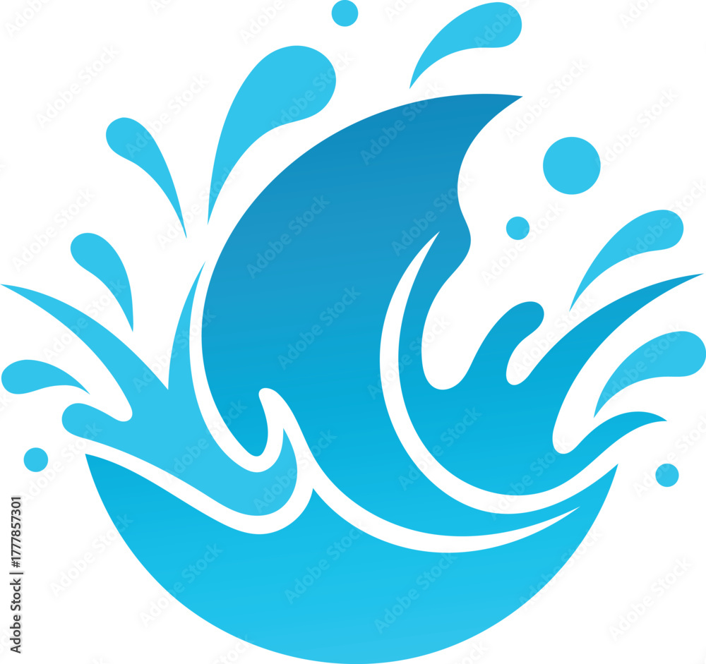 Fototapeta premium abstract blue wave