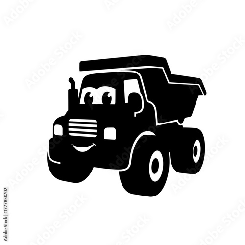 Happy Dump Truck Cartoon