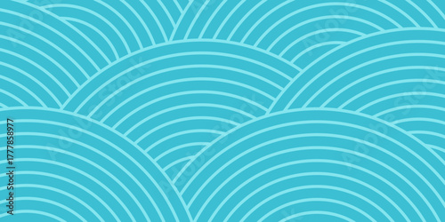 abstract sea blue round waves background