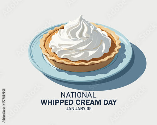 vector graphic of national whipped cream day good for national whipped cream day celebration. flat design. flyer design. flat illustration.
