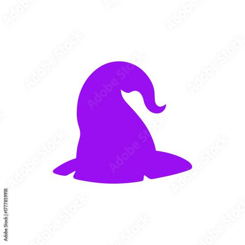 Wizard hat, Witch icon logo flat vector design