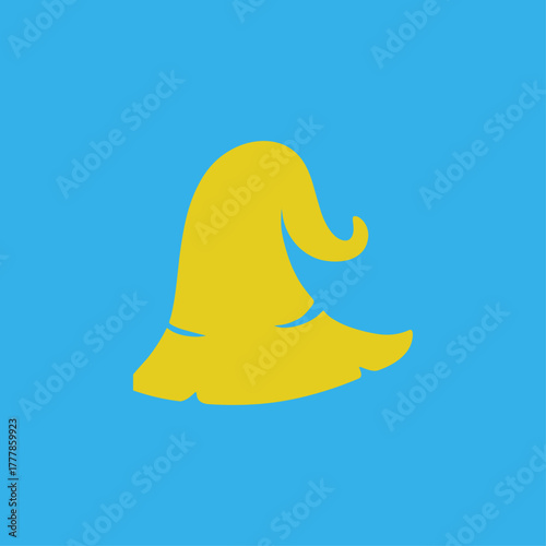 Wizard hat, Witch icon logo flat vector design