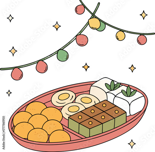 Celebrate with traditional sweets and festive lights, a delightful treat for special occasions and cultural celebrations, perfect for holiday gatherings