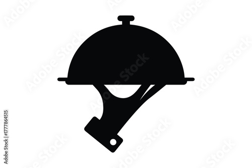Food tray hand icon for restaurant, catering, and hospitality services.