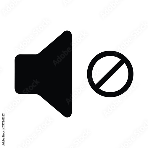 Mute speaker icon showing silent audio or no sound.